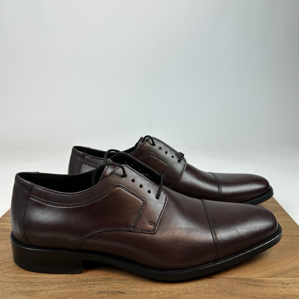 New Mens Johnston & Murphy Novick Cap‎ Toe Oxfords Leather Dress Shoes Sz 11.5 D